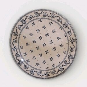 Laura Ashley Cream and Black Floral Plate